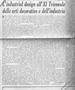 L'industrial design all'XI Triennale delle arti decorative e dell'industria, sta in L'INDUSTRIA LOMBARDA - quotidiano