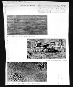 disegni per tessuti /Collaboratori dell'Undicesima Triennale /Attualità della urbanistica del monumento e dell'ambiente antico, sta in DOMUS - periodico