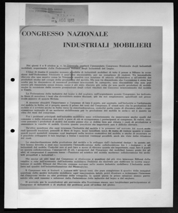 Congresso Nazionale degli industriali mobilieri, sta in L'INDUSTRIA DEL LEGNO - periodico