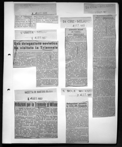 Una delegazione sovietica ha visitato la Triennale, sta in L'UNITÀ - quotidiano