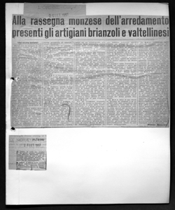 Alla rassegna monzese dell'arredamento presenti gli artigiani brianzoli e valtellinesi, sta in L'ORDINE - quotidiano