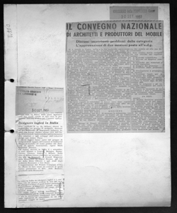 IL CONVEGNO NAZIONALE DI ARCHITETTI E PRODUTTORI DEL MOBILE - Discussi importanti problrmi delle categorie - L'approvazione di due mozioni poste all'o.d.g., sta in CORRIERE DELLA PROVINCIA - quotidiano