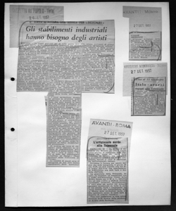 Fino al 15 novembre - Italo - arazzi esposti alla Triennale, sta in CORRIERE LOMBARDO - quotidiano