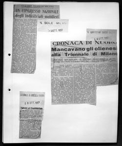 CRONACA DI NUORO - Mancavano gli olienesi alla Triennale di Milano - Essi sono ben noti per gli splendidi lavori artigiani in filigrana;, sta in IL QUOTIDIANO SARDO - quotidiano