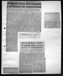 GAVA AI COMMERCIANTI LOMBARDI - Il regime delle licenze tutela il consumatore - Proclamati i vincitori dei grandi premi per l'estetica del prodotto, sta in IL GIORNO - quotidiano