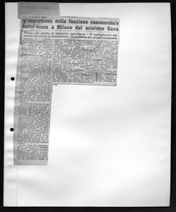 L'importanza della funzione commerciale sottolineata a Milano dal ministro Gava, sta in IL GIORNALE D'ITALIA - quotidiano