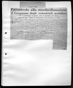 Favorevole alla standardizzazione il Congresso degli industriali mobilieri - Con la produzione in grande serie si otterrebbe una diminuzione di costi - Decisa la costituzione di un comitato di studi, sta in INDUSTRIA LOMBARDA - quotidiano