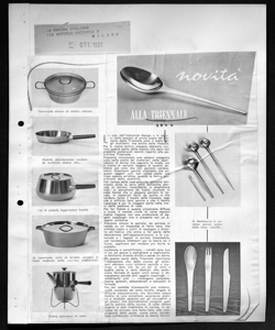 novità ALLA TRIENNALE, sta in LA CUCINA ITALIANA - periodico