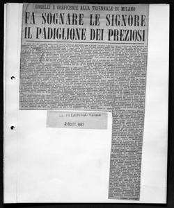 GIOIELLI E OREFICIERIE ALLA TRIENNALE DI MILANO - FA SOGNARE LE SIGNORE IL PADIGLIONE DEI PREZIOSI, sta in LA PREALPINA - quotidiano