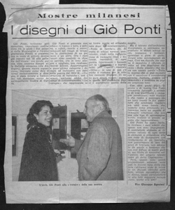 Mostre milanesi - I disegni di Giò Ponti, sta in IL CITTADINO DELLA DOMENICA - periodico