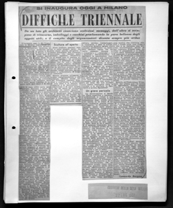 SI INAUGURA OGGI A MILANO - DIFFICILE TRIENNALE - Da un lato gli architetti enunciano ambiziosi messaggi, dall'altro si occupano di tritacarne, imballaggi e cucchiai proclamando la pura bellezza degli oggetti utili; e il compito degli organizzatori diventa sempre più arduo, sta in CORRIERE DELLA SERA - quotidiano