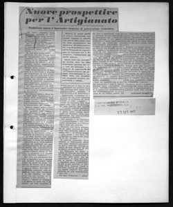 Nuove prospettive per l'Artigianato - Produzione nuova e funzionale elemento di penetrazione economica, sta in L'ARTIGIANATO D'ITALIA - periodico