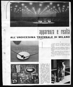 apparenza e realtà - L'UNDICESIMA TRIENNALE DI MILANO, sta in NOTIZIARIO STIPEL TELVE TIMO - periodico