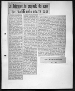 La Triennale ha proposto dei sogni irrealizzabili nelle nostre case, sta in CITTADINO - quotidiano