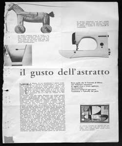 il gusto dell'astratto, sta in L'ILLUSTRAZIONE ITALIANA - periodico