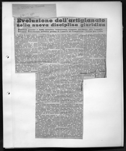 Evoluzione dell'artigianato nella nuova disciplina giuridica, sta in IL TEMPO - quotidiano