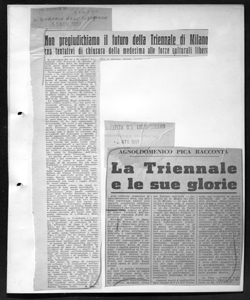La Triennale e le sue glorie, sta in GAZZETTA DEL LIBRO - periodico