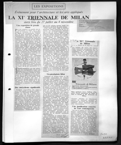 La XI Triennale de Milan, sta in BEAUX-ARTS. - quotidiano