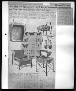 Novelty or Matter-of-Fact Designs In New Italian Home Furnishings, sta in HOME FURNISHING DAILY - quotidiano
