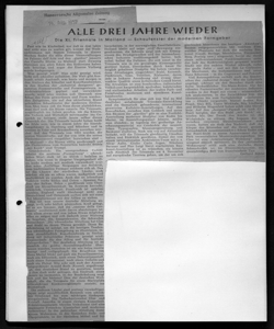 ALLE DREI JAHRE WIEDER - Die XI Triennale in Mailand - Schaufenster der modernen Formgeber, sta in HANNOVERSCHE ALLGEMEINE ZEITUNG. - quotidiano