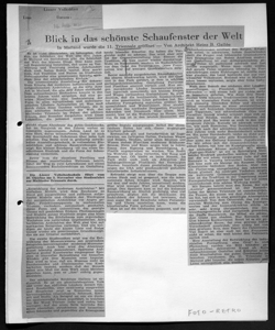 Blick in das schönste Schaufenster der Welt, sta in LINZER VOLKSBLATT - quotidiano