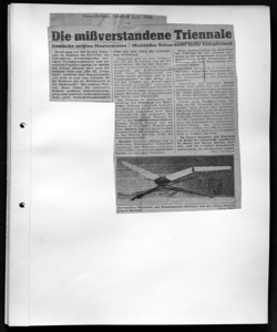 Die missverstandene Triennale - Deutsche zeigten Mustermesse / Mailänder Schau nicht mehr kämpferisch, sta in DIE ABEND-ZEITUNG - quotidiano