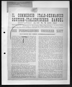 DIE FORMGEBUNC UNSERER ZEIT - WAS BIETET DIE VIERTE NACHKRIEGSTRIENNALE?, sta in IL COMMERCIO ITALO-GERMANICO - periodico