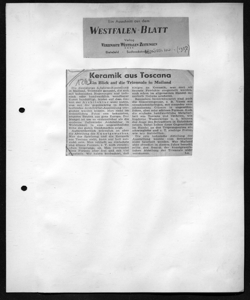 Keramik aus Toscana - Ein Blick auf die Triennale in Mailand, sta in WESTFALEN-BLATT - quotidiano