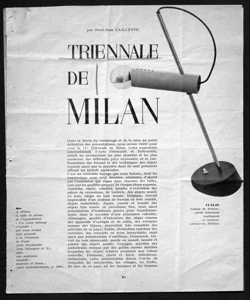 TRIENNALE DE MILAN, sta in ARTS MENAGERS - periodico