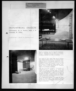 INDUSTRIAL DESIGN - Présentation de la Section Belge à la Triennale de Milan, sta in HABITAT-HABITATIONS - periodico