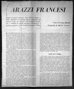 ARAZZI FRANCESI - Quadri di pittori moderni, come Matisse, Braque e Dufy, riprodotti in tessitura, hanno riproposto agli amatori d'arte un 