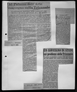CONVEGNO DI STUDI - Una riforma di struttura in vista per la Triennale?, sta in CORRIERE DELLA SERA - quotidiano