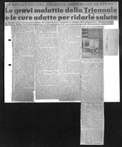 I RISULTATI DEL RECENTE CONVEGNO DI STUDI - Le gravi malattie della Triennale e le cure adatte per ridarle salute - L'Ente può rinascere dopo le esperienze negative della XI edizione - Potenziare la vita della manifestazione e rivalutare la sua funzione di direzione culturale, sta in L'UNITÀ - quotidiano