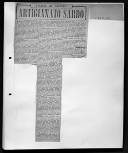 L'ITALIA AL LAVORO - ARTIGIANATO SARDO, sta in CORRIERE DELLA NAZIONE - quotidiano