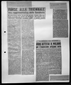 LA SARDEGNA ALLA TRIENNALE - VIVA ATTESA A MILANO per l'esposizione artigiana sarda - I milanesi sperano addirittura di avere nella loro città la spettacolare Cavalcata di Sassari, sta in LA NUOVA SARDEGNA - quotidiano