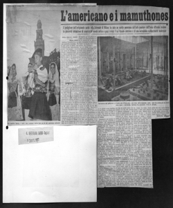 L'americano e i mamuthones - Il padiglione dell'artigianato sardo alla Triennale di Milano ha dato un esatto panorama dell'arte popolare dell'isola offrendo insieme la piacevole sensazione di scoprire un mondo antico  quasi irreale il cui tessuto interiore è di una incredibile e affascinante modernità, sta in IL QUOTIDIANO SARDO - quotidiano