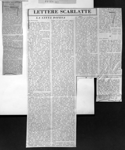 LETTERE SCARLATTE - LA CITTÀ DIFESA, sta in IL MONDO - periodico