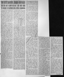 Non basta convenire, bisogna intervenire non solo con le parole ma con i fatti nella tutela del paesaggio e del patrimonio storico, artistico e monumentale, sta in IL GIORNALE DELL'INGEGNERE - periodico