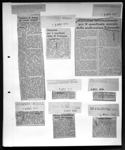INDETTO UN CONCORSO PER IL MANIFESTO DELLA TRIENNALE, sta in AVANTI! - quotidiano