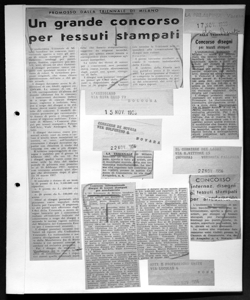 CONCORSO internaz. Disegni di tessuti stampati per arredamento, sta in IL CORRIERE DEI LAGHI - quotidiano