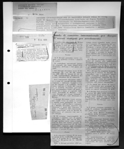 Bando di concorso internazionale per disegni di tessuti stampati per arredamento, sta in CASA NOSTRA - periodico