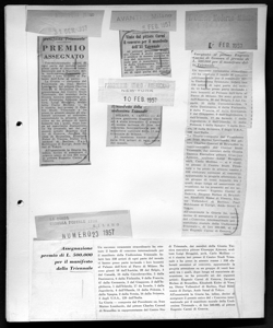 Assegnato al pittore Eugenio Carmi di Genova il premio di L. 500.000 per il manifesto della Triennale, sta in L'UFFICIO MODERNO - periodico