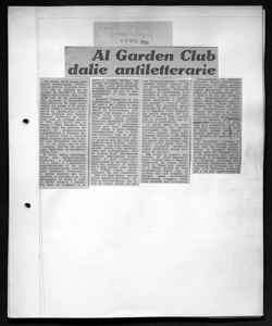 Al Garden Club dalie antiletterarie, sta in NAZIONE SERA - quotidiano
