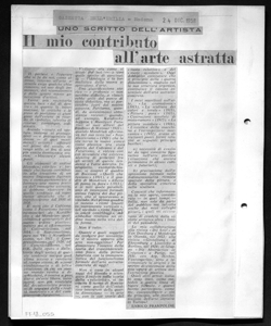 UNO SCRITTO DELL'ARTISTA - Il mio contributo all'arte astratta, sta in GAZZETTA DELL'EMILIA - quotidiano