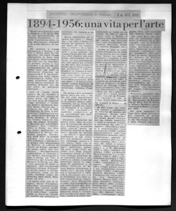 1894-1956: una vita per l'arte, sta in GAZZETTA DELL'EMILIA - quotidiano