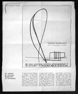 La mostra di Luciano Baldessari in Germania, sta in DOMUS - periodico