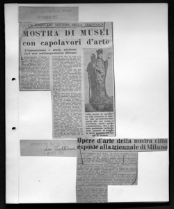 Opere d'arte della nostra città esposte alla triennale di Milano, sta in GIORNALE DEL MATTINO - quotidiano