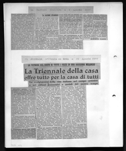 LA VETRINA DEL GUSTO DI TUTTI I PAESI IN UNA RASSEGNA MILANESE - La Triennale della casa offre tutto per òa casa di tutti - Lo svolgimento della vita italiana nel campo artistico e nei riflessi economici e sociali del nostro tempo, sta in IL GIORNALE D'ITALIA - quotidiano