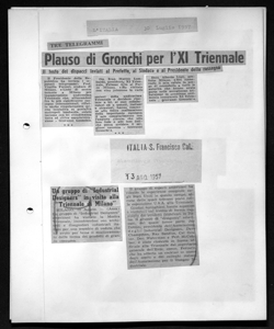 Nella grandiosa rassegna della <<Triennale>> Grazia e bellezza dell'arte siciliana - Tutta per la casa questa undicesima esposizione delle arti decorative, industriali ed architettoniche moderne, sta in ESPRESSO SERA - periodico