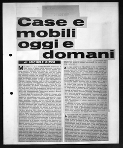 Case e mobili oggi e domani, sta in IL LAVORO - quotidiano